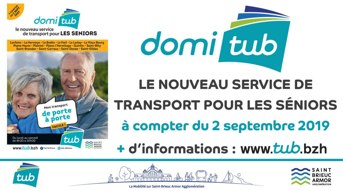 DOMITUB le nouveau service de transport pour les Séniors<br>
